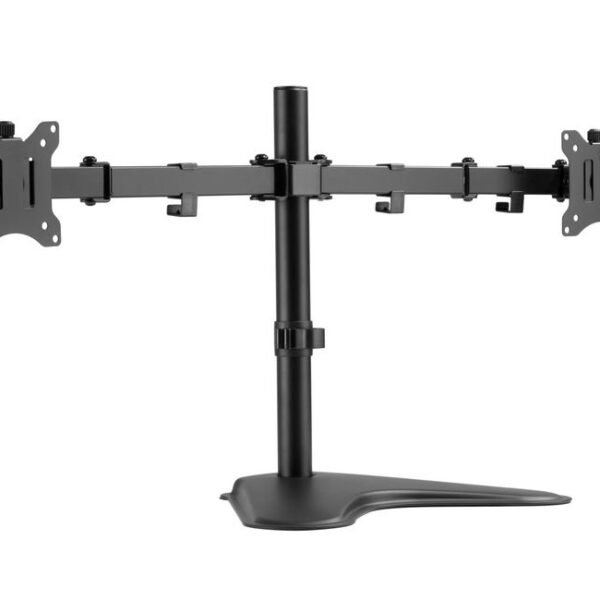 Suporte Mesa Stand Articulado p/ 2 Ecrãs 17'-32' Equip Preto