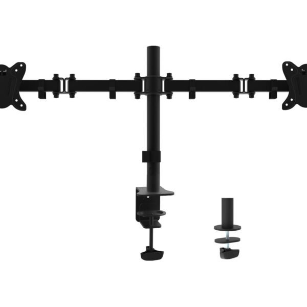 Suporte Mesa Articulado p/ 2 Ecrãs 13'/32' EQUIP Preto
