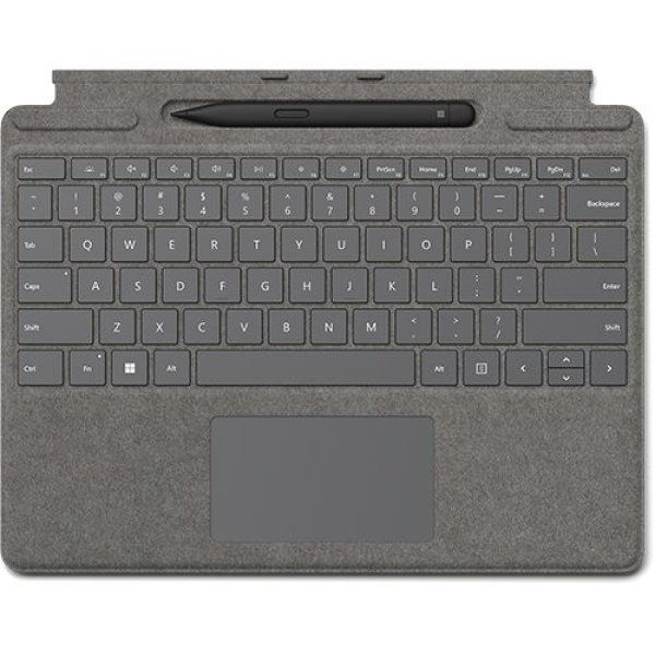 Bundle Microsoft Capa + Teclado Surface Pro X/Pro 8 + Caneta Stylus Prateada