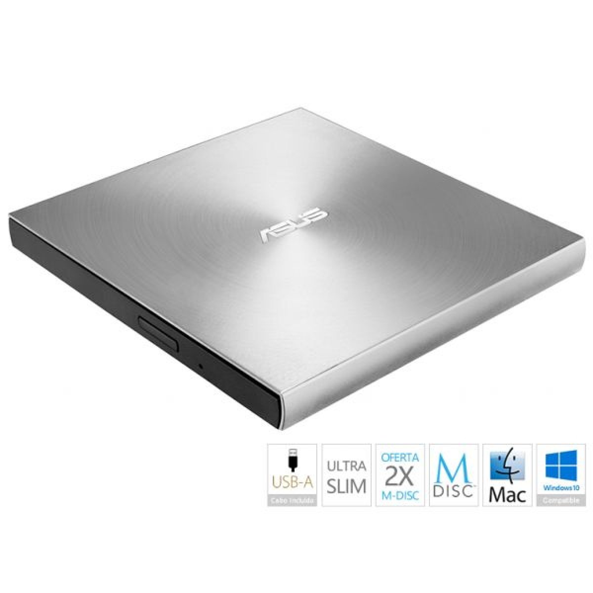 Drive Asus DVDRW 8X Ultra Slim Silver USB - Image 1