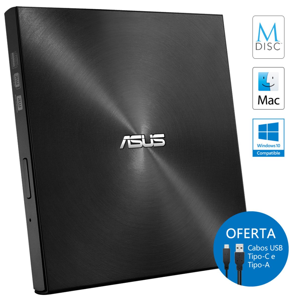 Drive Ótica Externa Asus ZenDrive U9M Preta - Image 1