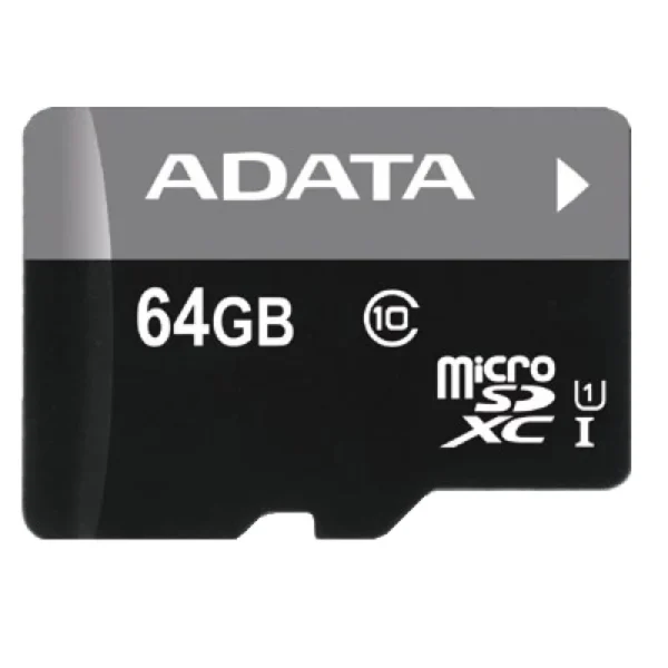 Cartão de Memória MICRO SDHC 64GB ADATA U1 CLASS 10 c/ Adaptador SD