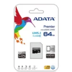Cartão de Memória MICRO SDHC 64GB ADATA U1 CLASS 10 c/ Adaptador SD - Image 2