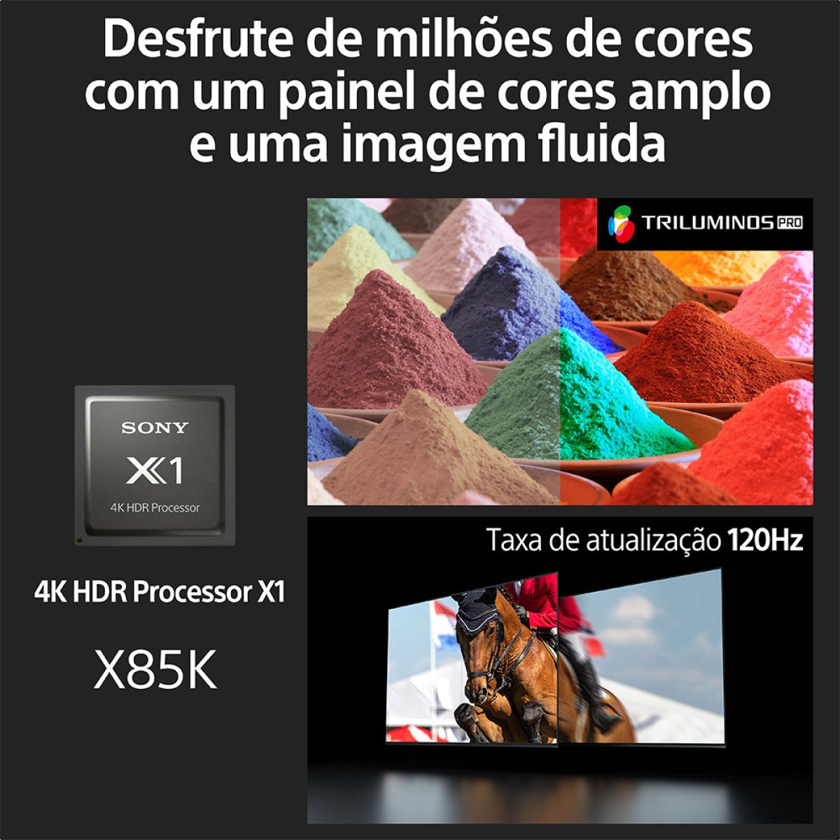 Televisão Sony X85K Series SmartTV 55" LED 4K UHD Google TV - Image 3