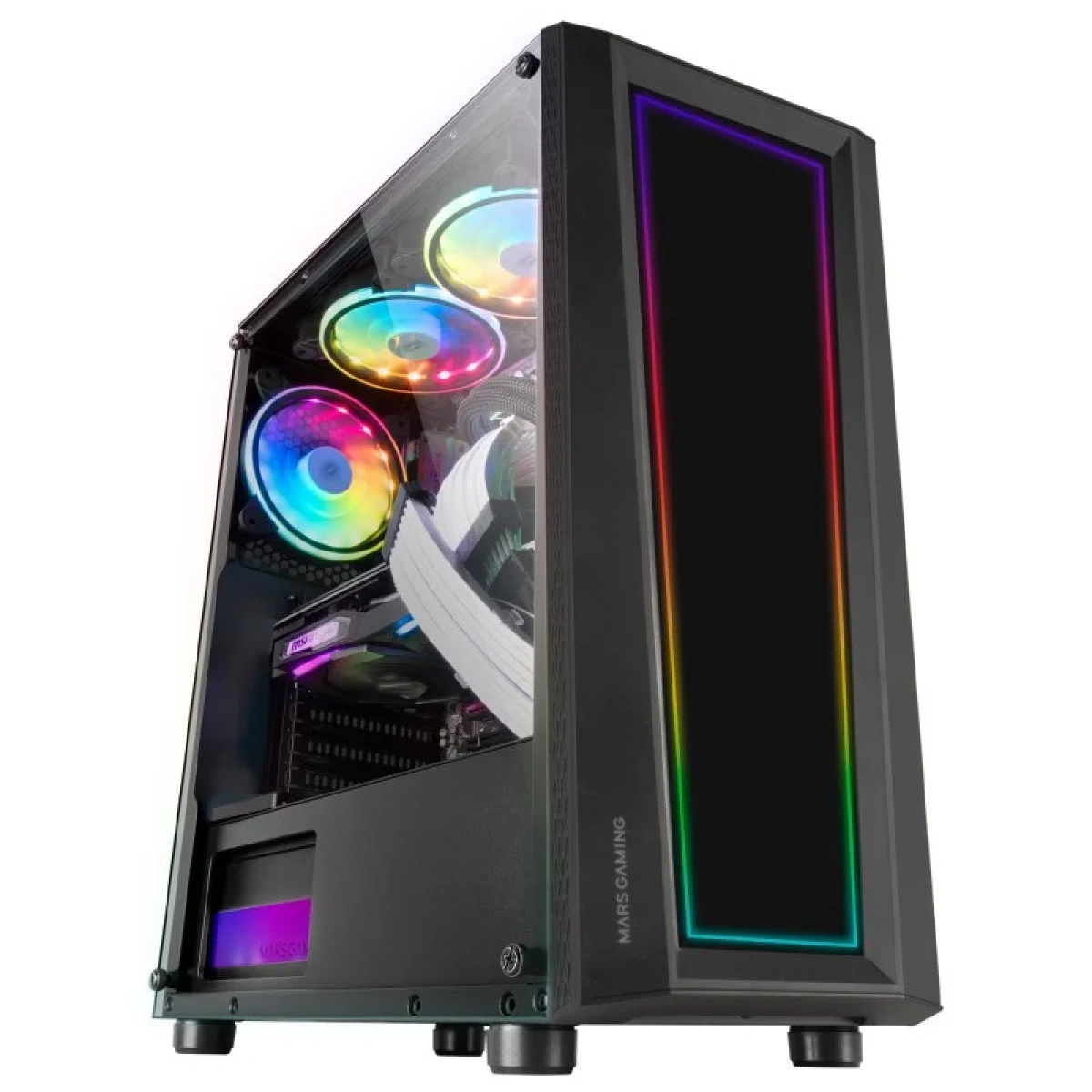 Caixa ATX Mars Gaming MC-ART FRGB Vidro Temperado Preta - Image 4
