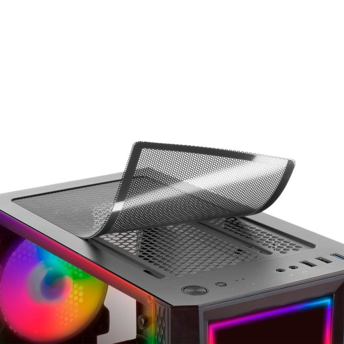 Caixa ATX Mars Gaming MC-ART FRGB Vidro Temperado Preta - Image 5