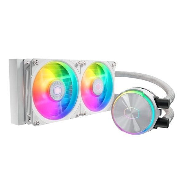 Water Cooler CPU Cooler Master MasterLiquid PL240 Flux ARGB Liquid White Edition