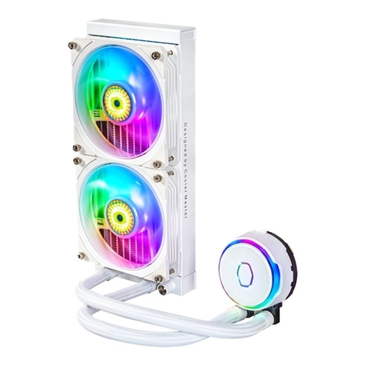 Water Cooler CPU Cooler Master MasterLiquid PL240 Flux ARGB Liquid White Edition - Image 2