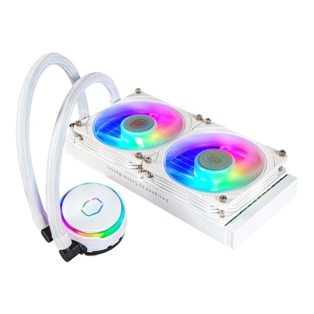 Water Cooler CPU Cooler Master MasterLiquid PL240 Flux ARGB Liquid White Edition - Image 3