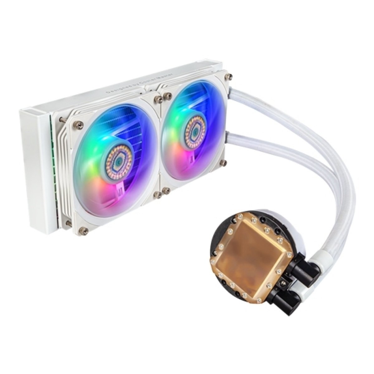 Water Cooler CPU Cooler Master MasterLiquid PL240 Flux ARGB Liquid White Edition - Image 4