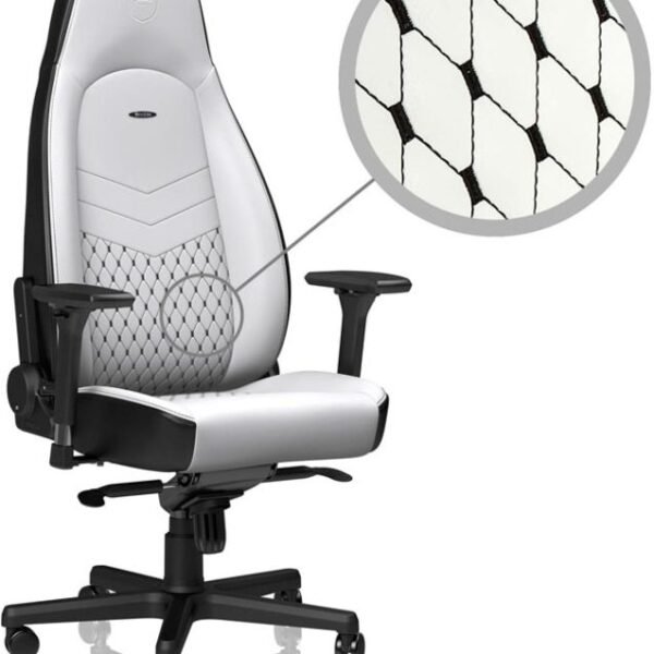 Cadeira noblechairs ICON PU Leather Branco / Preto
