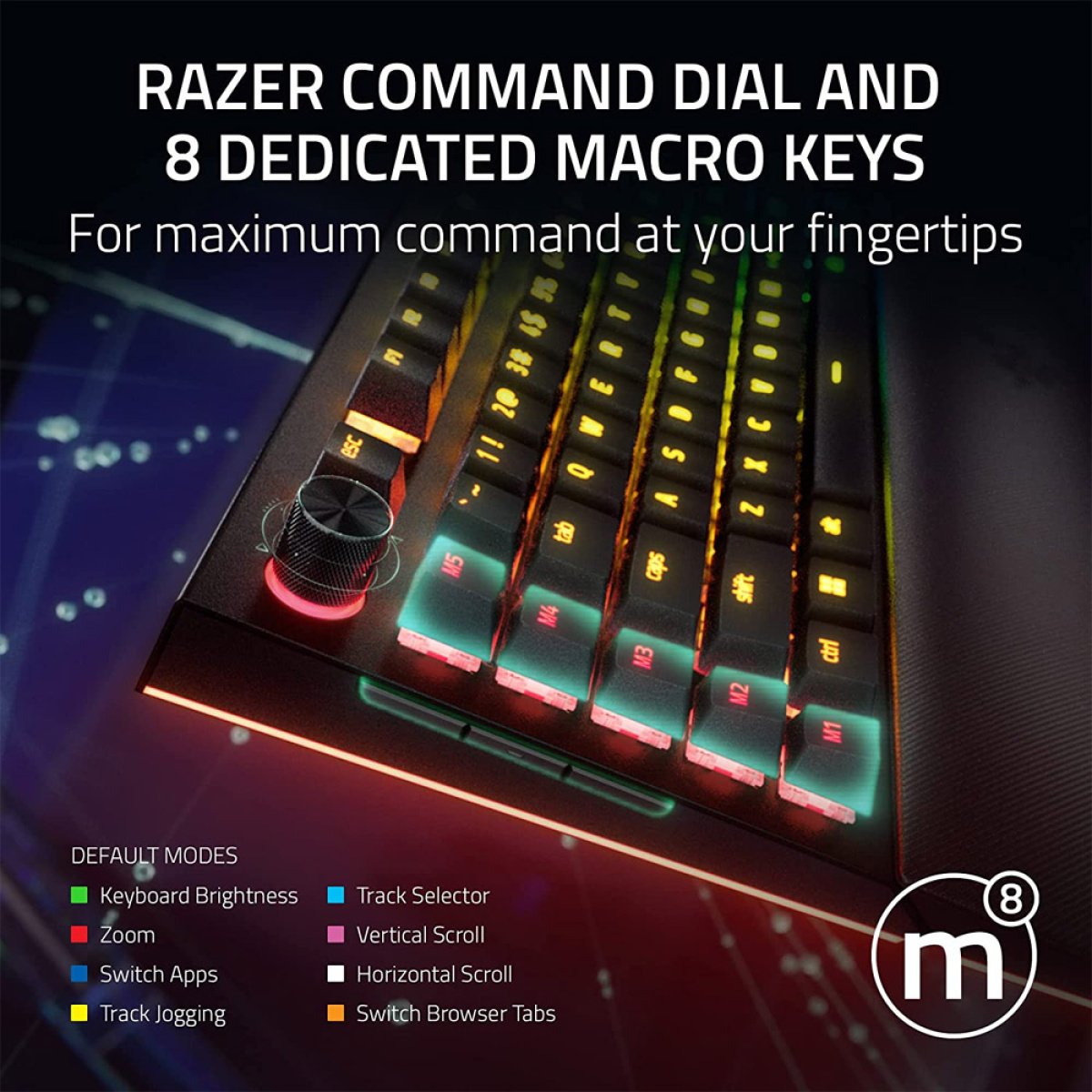 Teclado Mecânico Razer BlackWidow V4 Pro RGB US Green Switch - Image 5