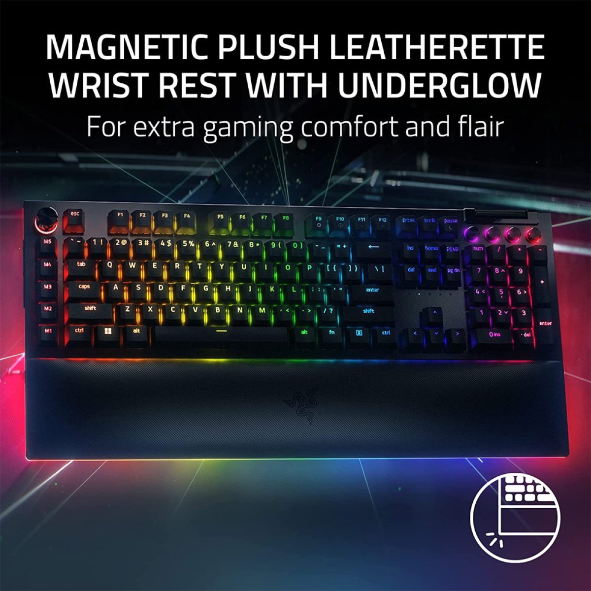 Teclado Mecânico Razer BlackWidow V4 Pro RGB US Green Switch - Image 4