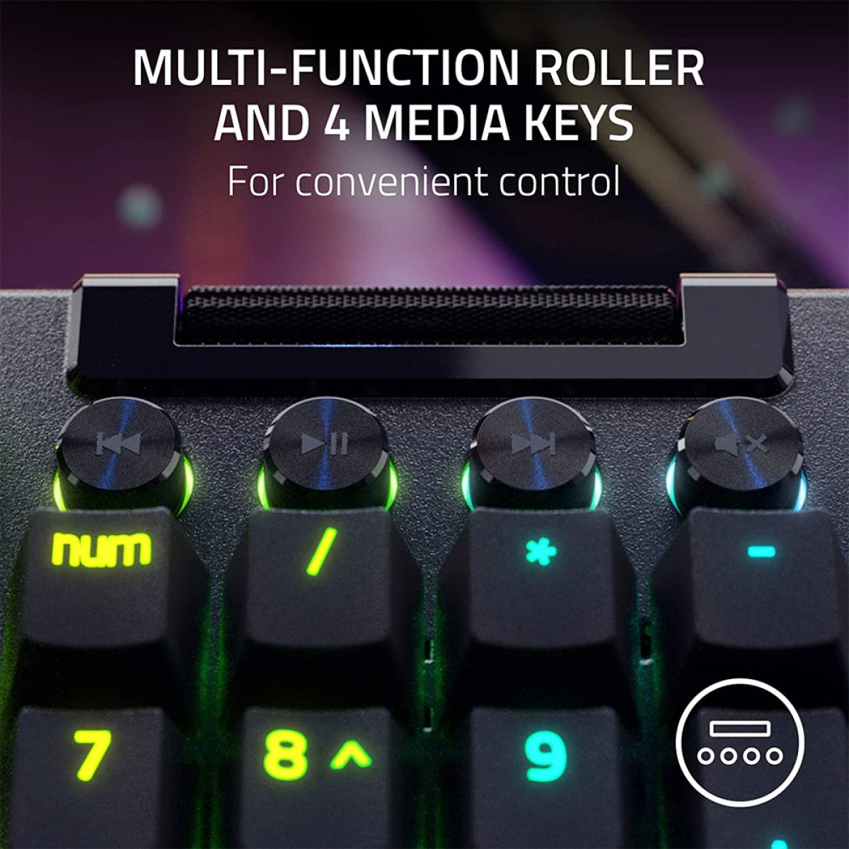 Teclado Mecânico Razer BlackWidow V4 Pro RGB US Green Switch - Image 2
