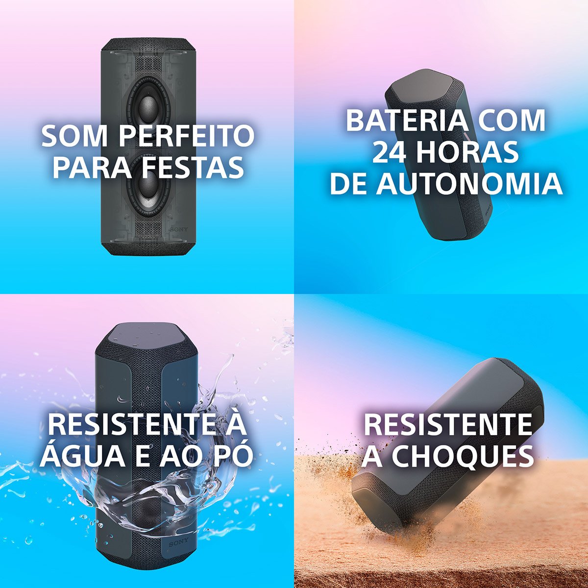 Coluna Portátil Sony XE300 Bluetooth Preta - Image 6