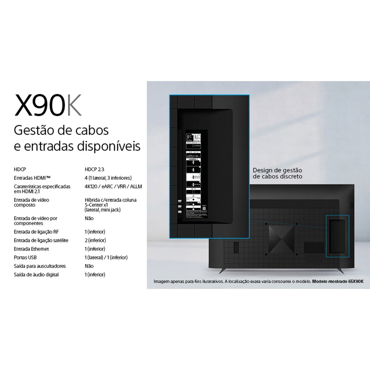 Televisão Sony X90K Series SmartTV 65" LED 4K UHD Google TV - Image 12
