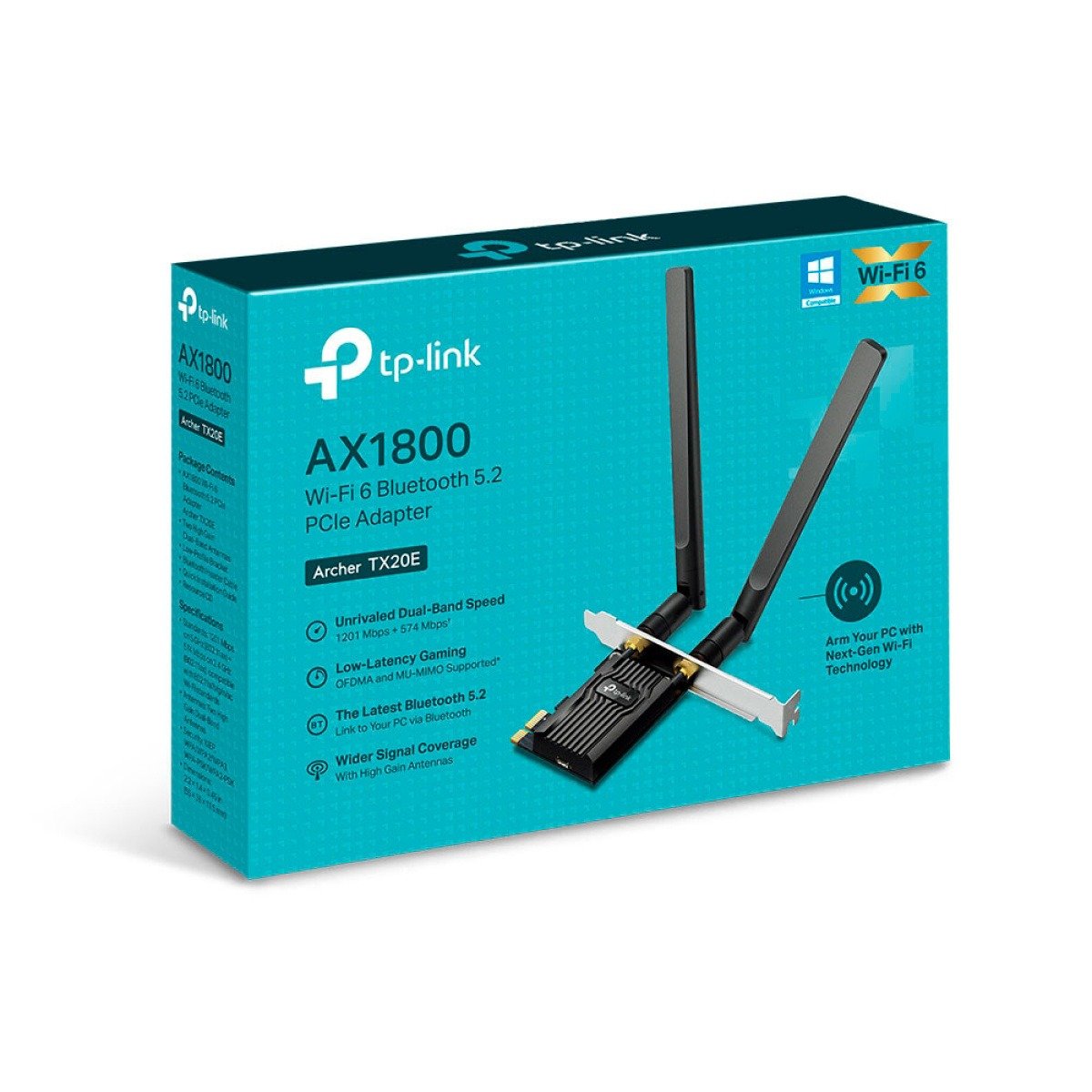 Placa de Rede TP-Link Archer TX20E AX1800 Wi-Fi Bluetooth 5.2 PCI Express - Image 3