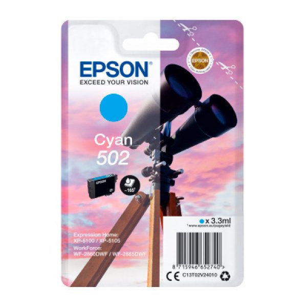 Tinteiro Epson Original Singlepack Cyan 502 Ink