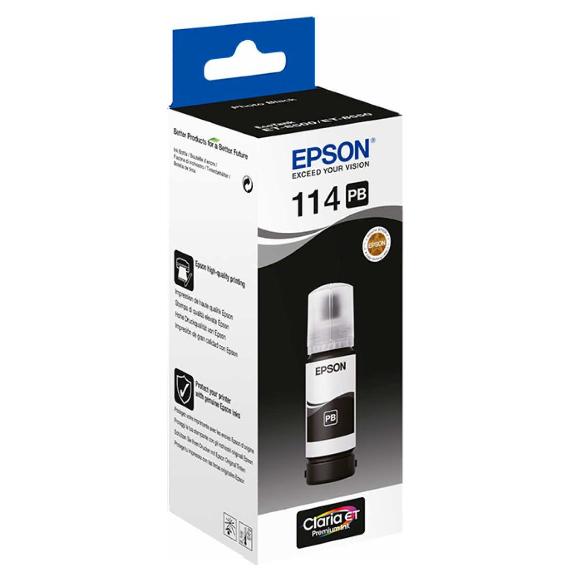 Tinteiro Epson Original 114 EcoTank Photo Black Ink Bottle - Image 1
