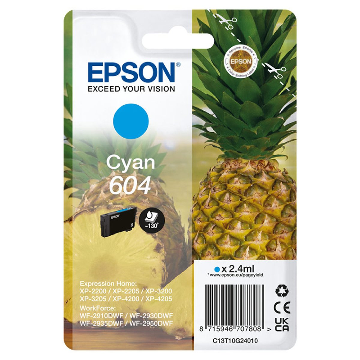 Tinteiro Epson Original Singlepack Ciano 604 Ink - Image 1
