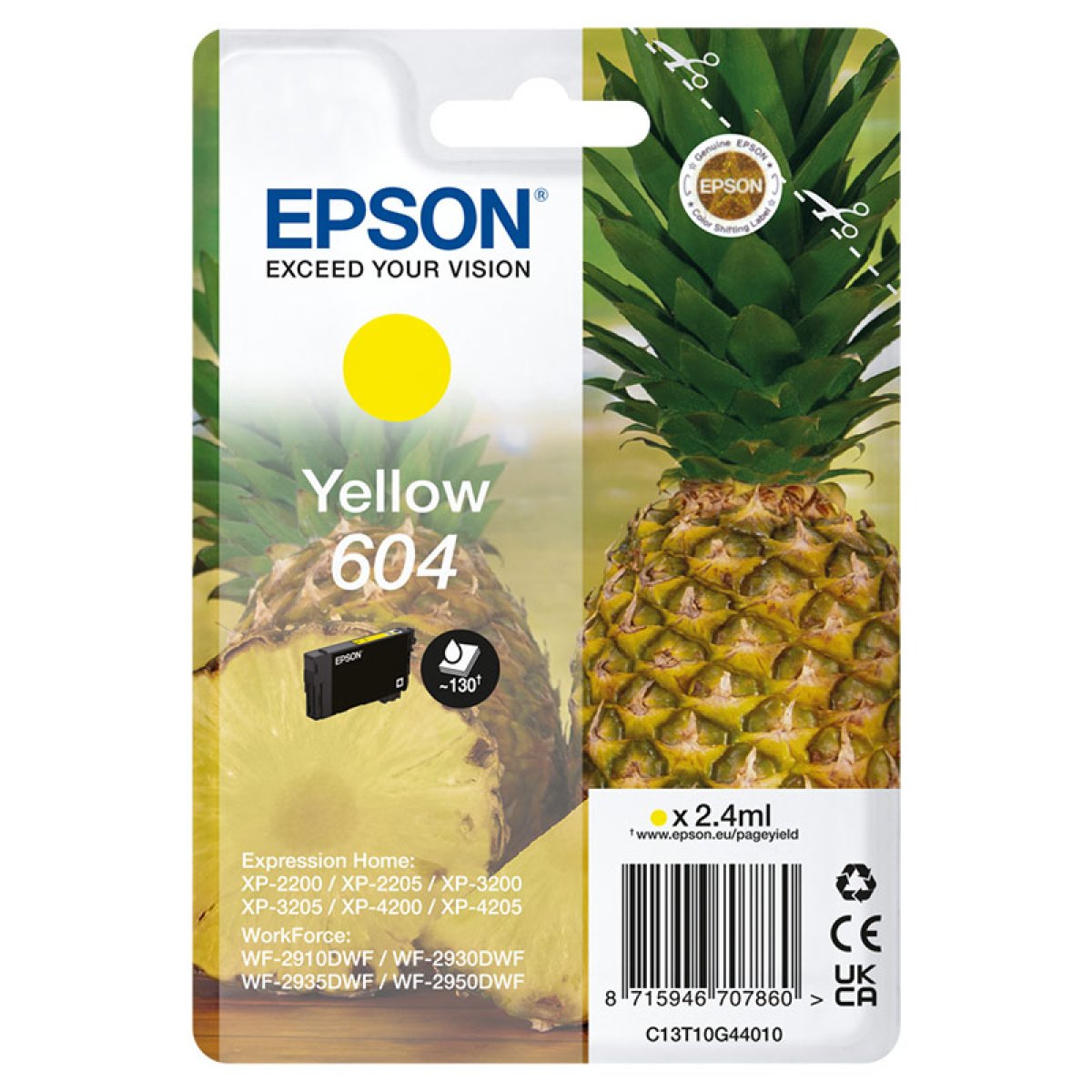 Tinteiro Epson Original Singlepack Amarelo 604 Ink - Image 1