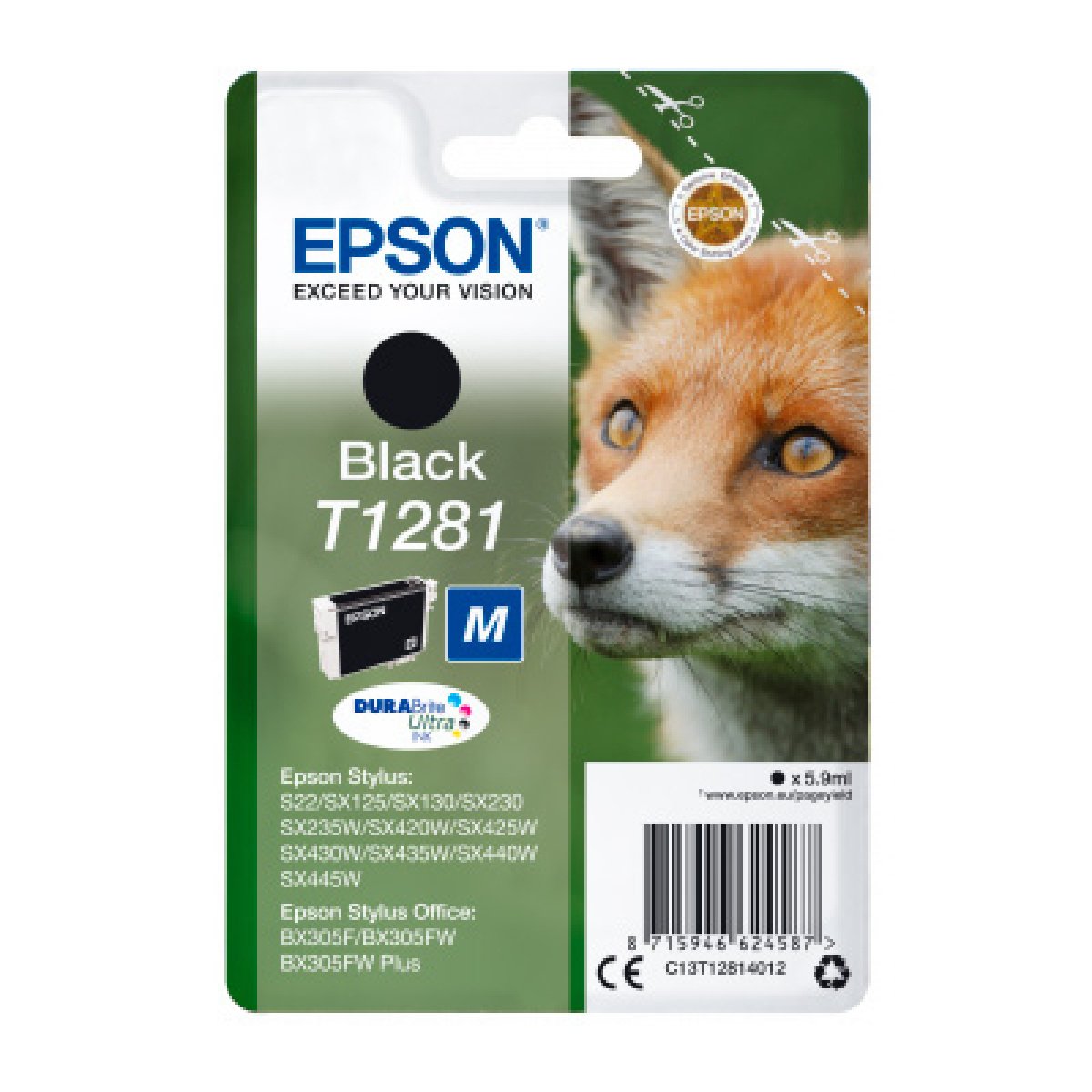 Tinteiro Epson Original T1281 DURABrite Ultra Preto - Image 1