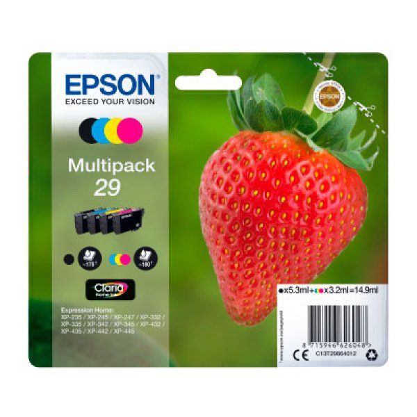 Tinteiros Epson Multipack 4-Colours 29 Claria Home Ink