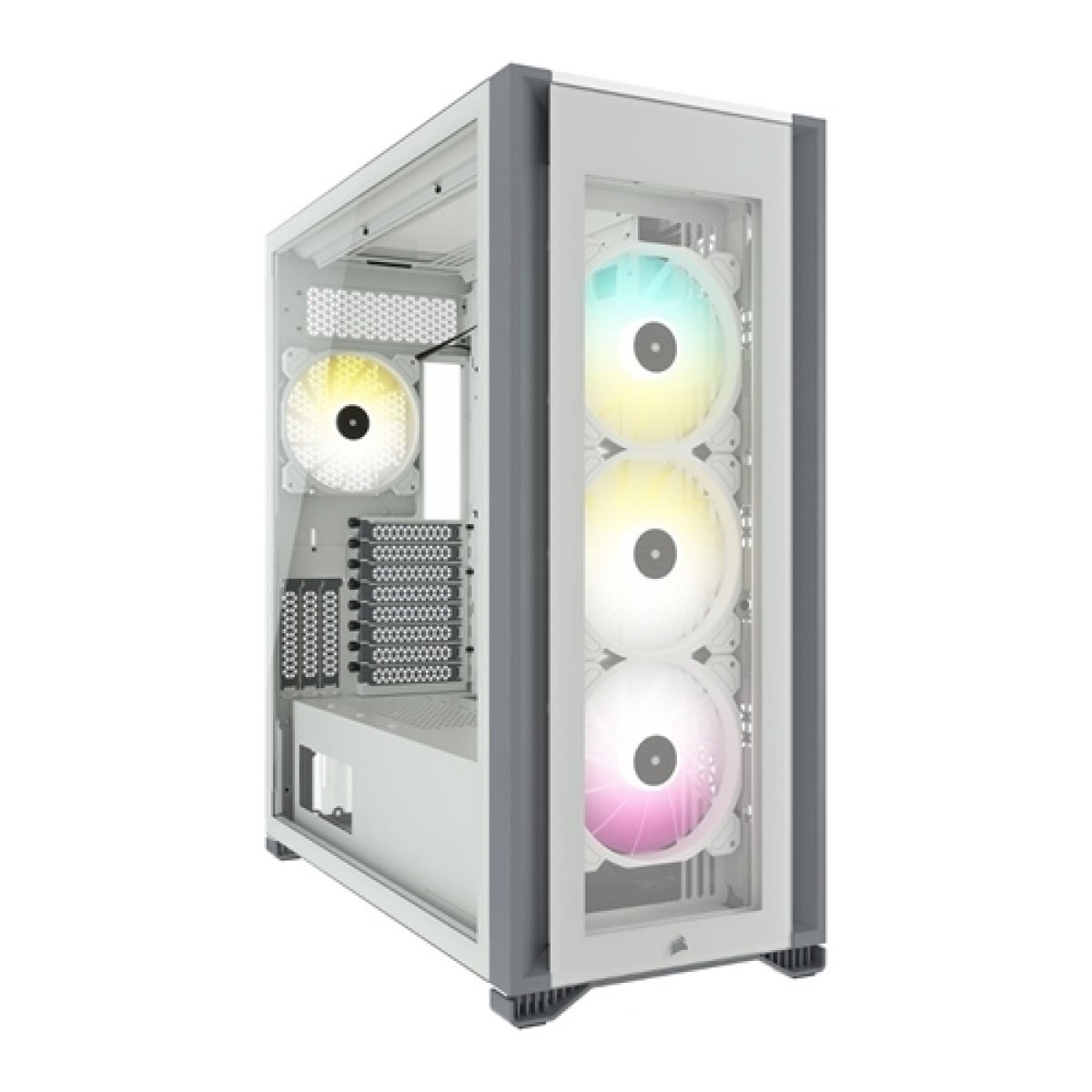 Caixa E-ATX Corsair iCue 7000X RGB Vidro Temperado Branca - Image 1