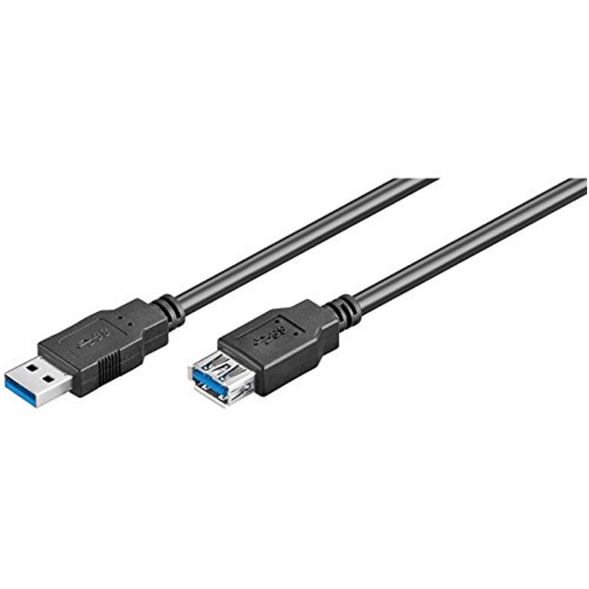 Cabo Ewent EC1009 USB 3.0 Type A Macho > Type A Fêmea 3m Preto - Image 1