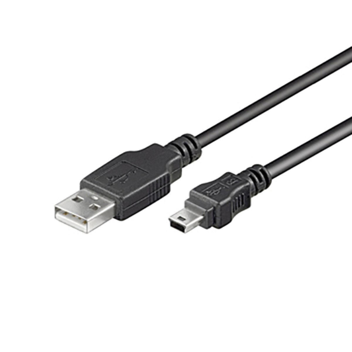 Cabo Ewent EC1027 USB 2.0 Type A Macho > Mini B Macho 1.8m Preto - Image 1