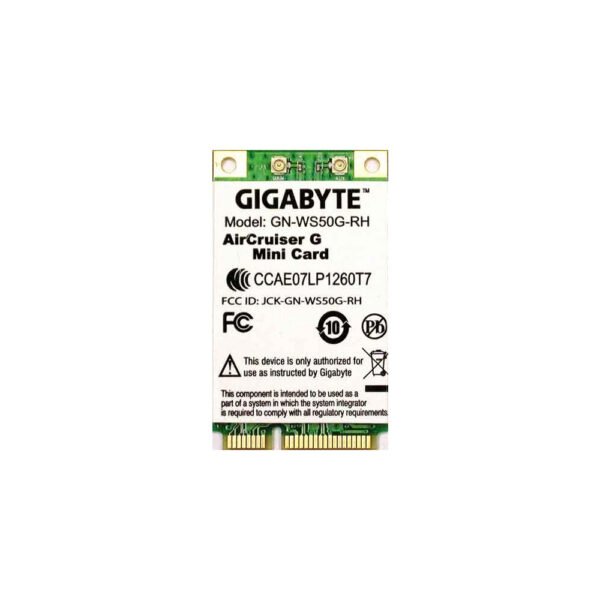 PLACA MINI PCI WS50 WIRELESS GIGABYTE 54MBPS NOTEBOOK