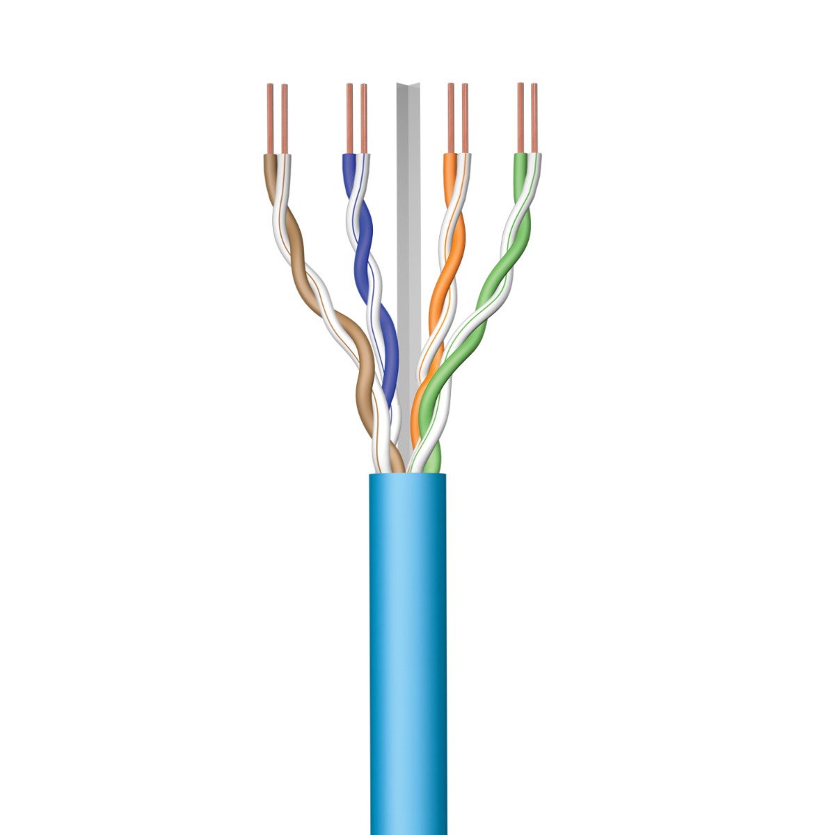 Bobine Cabo de Rede Ewent IM1221 Cat6A U/UTP LSZH 30m Azul - Image 1