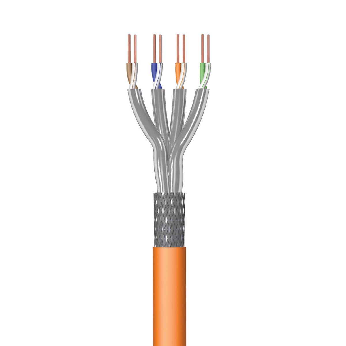 Bobine Cabo de Rede Ewent IM1225 Cat7 S/FTP LSZH 30m Laranja - Image 1