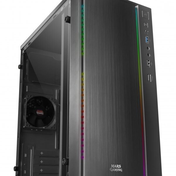 Caixa Micro-ATX Mars Gaming MCM RGB Preta