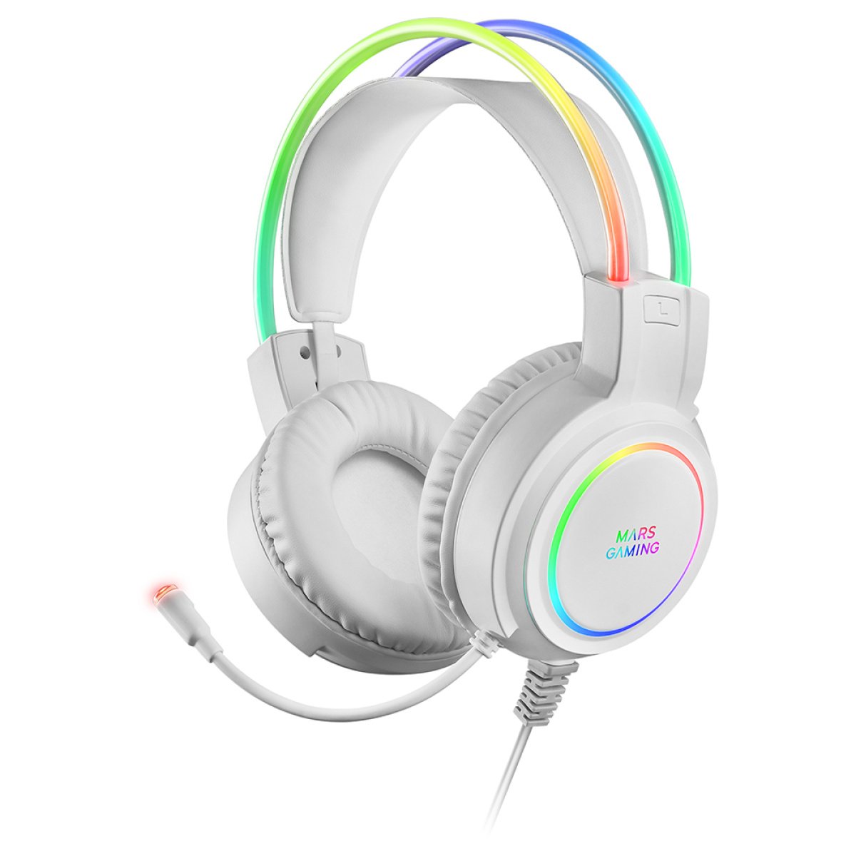 Headset Mars Gaming MHRGBW Chroma 360 PC/PS4/PS5/XBOX Branco - Image 1