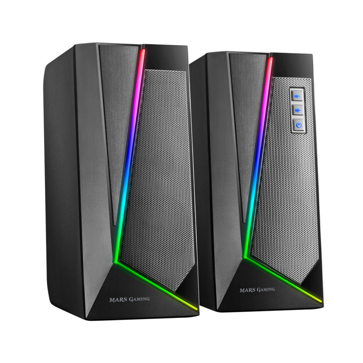Colunas Mars Gaming MS7 Gaming Stereo 2.0 RGB 20W Peak Pretas - Image 1