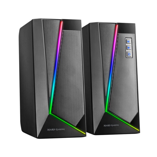 Colunas Mars Gaming MS7 Gaming Stereo 2.0 RGB 20W Peak Pretas