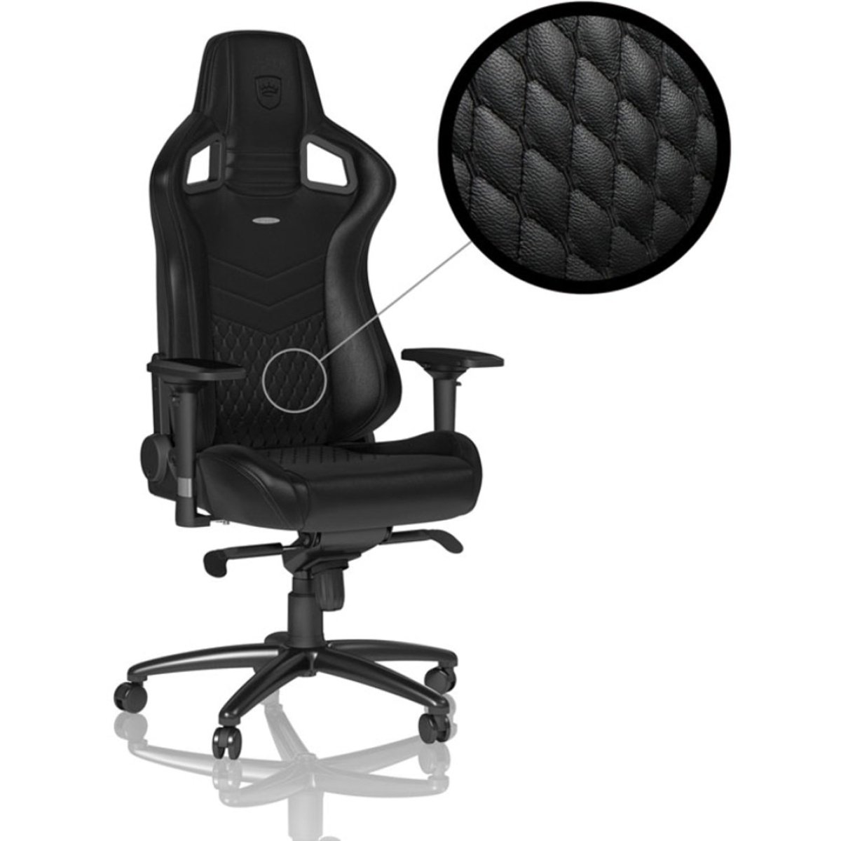 Cadeira Noblechairs EPIC Real Leather Preto - Image 1