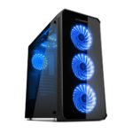 Caixa E-ATX NOX Hummer TGX Rainbow RGB Preta