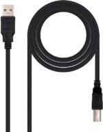 Cabo USB 2.0 Nanocable USB-A/M > USB-B/M 1 M Preto