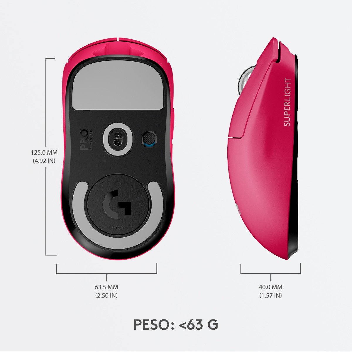 Rato Logitech G Pro X Superlight Wireless Magenta - Image 14