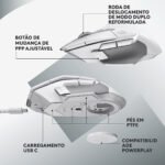 Rato Gaming Logitech G502 X Lightspeed Wireless Branco - Image 10