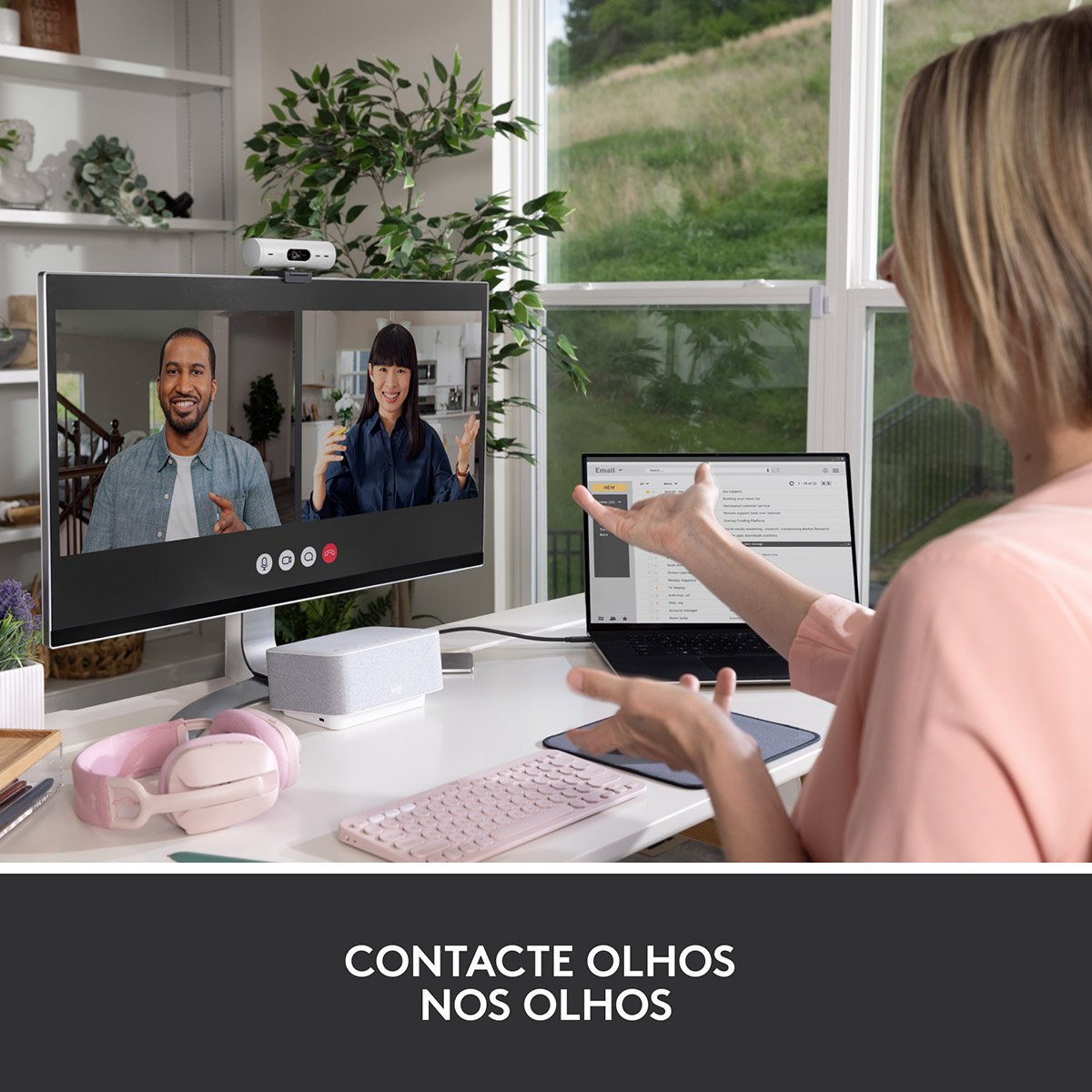 Webcam Logitech Brio 500 Full HD 1080p USB Type-C Branca - Image 10