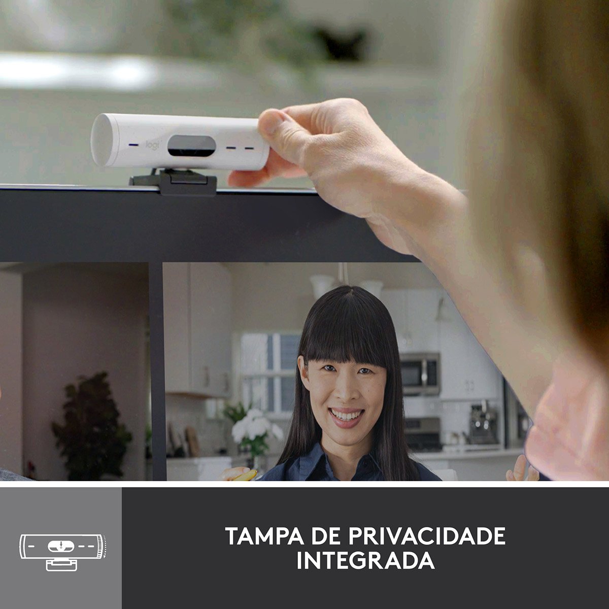 Webcam Logitech Brio 500 Full HD 1080p USB Type-C Branca - Image 6