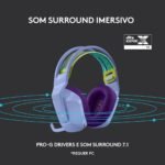 Headset Logitech G733 Lightspeed Wireless RGB Gaming Lilás - Image 7