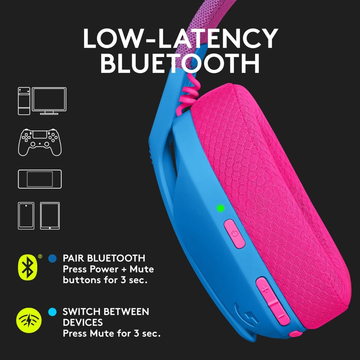 Headset Logitech G435 Lightspeed Wireless Gaming Azul - Image 3