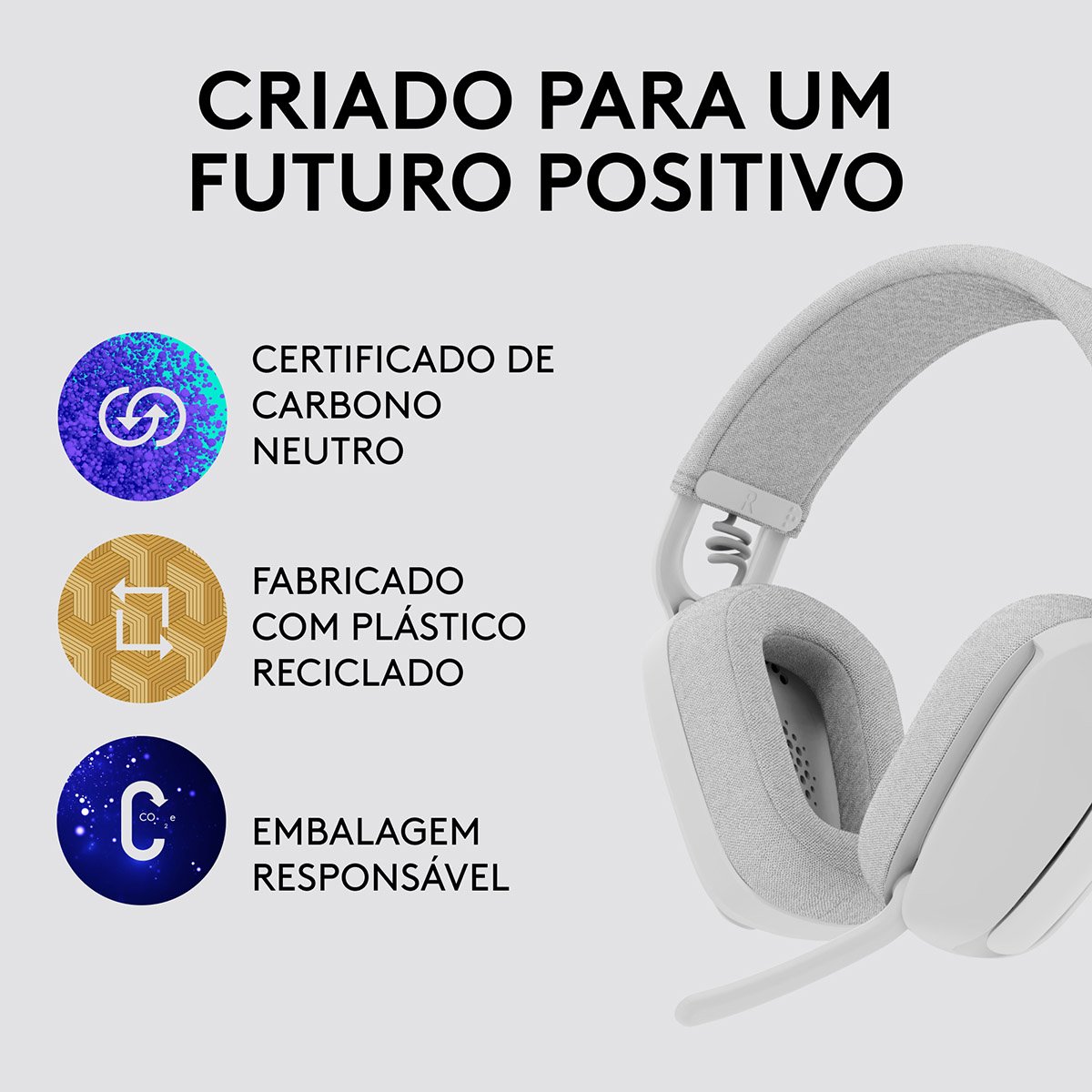 Headset Logitech Zone Vibe 100 Bluetooth Branco - Image 10