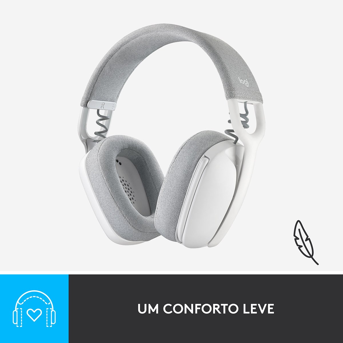 Headset Logitech Zone Vibe 100 Bluetooth Branco - Image 13