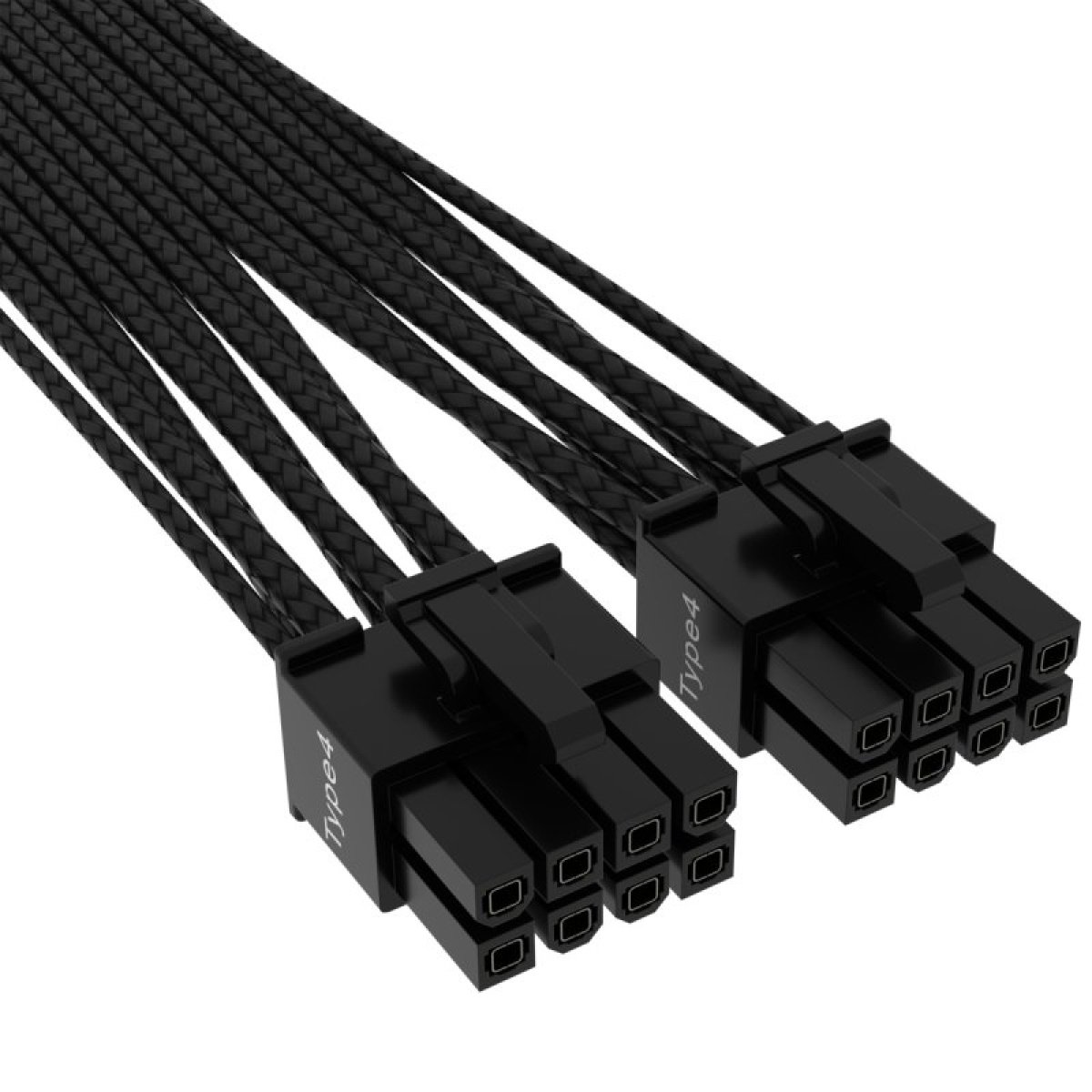 Cabo Sleeved de Alimentação 2x 8-Pin PCIe 5.0 12VHPWR Corsair 12+4Pin Premium Preto - Image 2