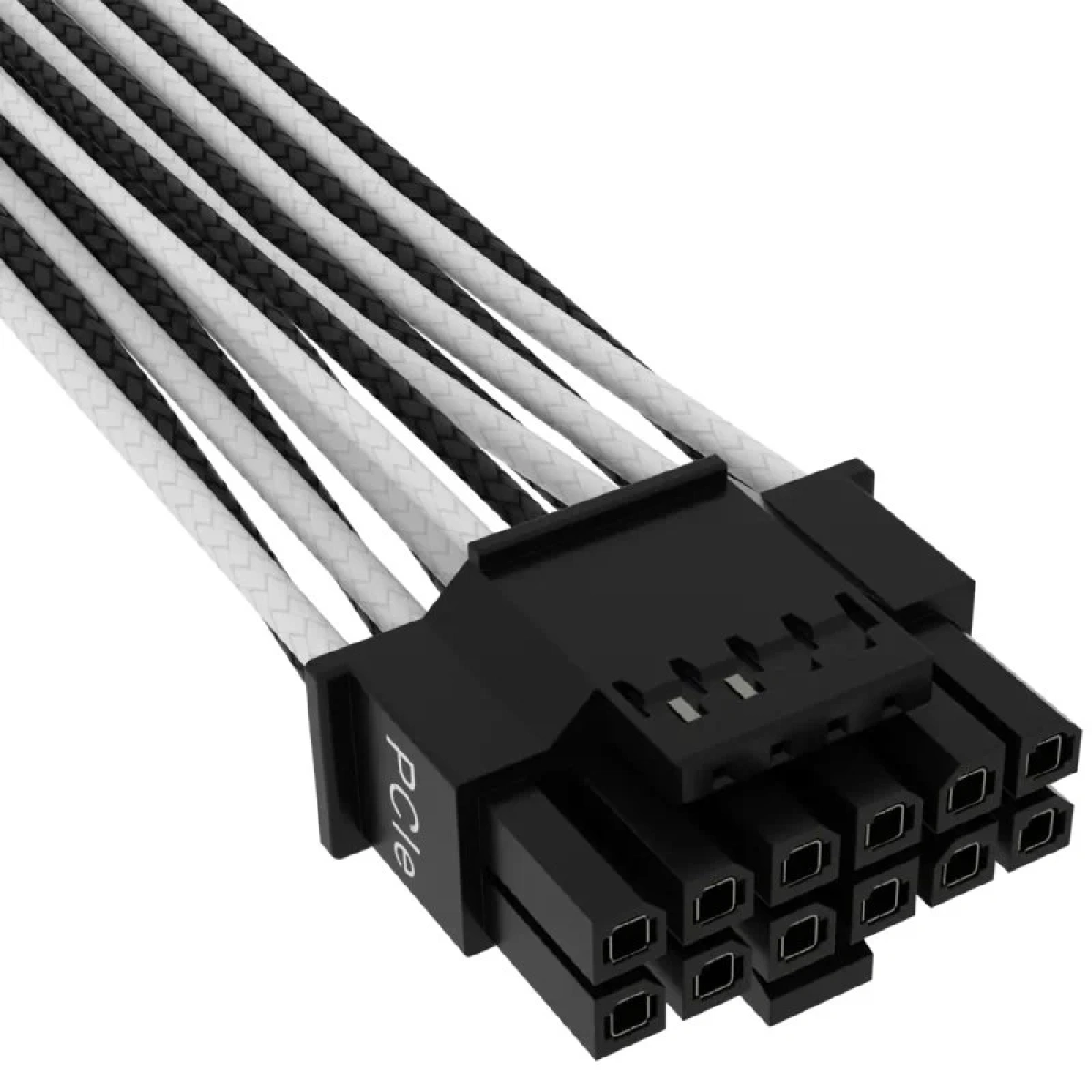 Cabo Sleeved de Alimentação 2x 8-Pin PCIe 5.0 12VHPWR Corsair 12+4Pin Premium Preto/Branco - Image 3